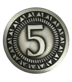 Univerzální mince pro deskové a RPG hry hodnoty "5"