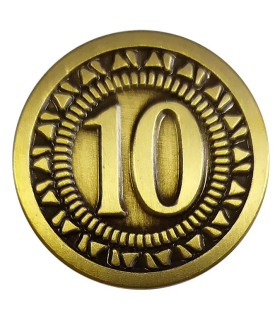 Univerzální mince pro deskové a RPG hry hodnoty "10"